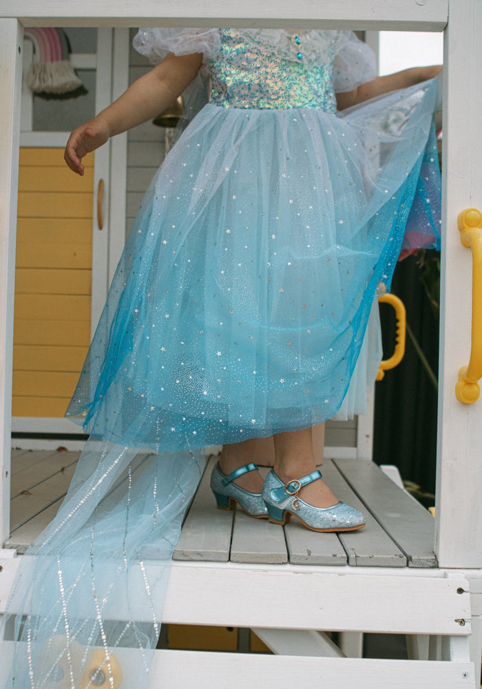 Elsa Lace Princess Party Dress Costume Cosplay & Cape - Blue - Fox Baby & Co