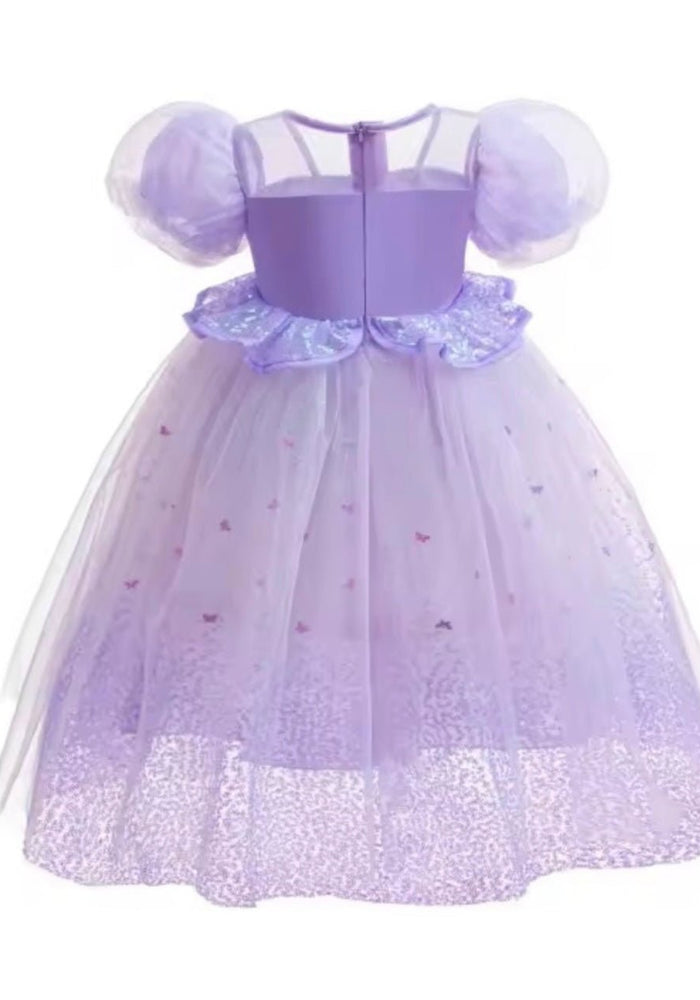 Rapunzel Butterfly Princess Party Puff Sleeve Dress Costume - Fox Baby & Co