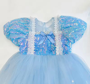 Enchanting Royal Princess Dress Costume & Tulle Bow Clip - Fox Baby & Co