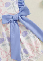 Load image into Gallery viewer, Posy Floral Bow Romper - Blue
