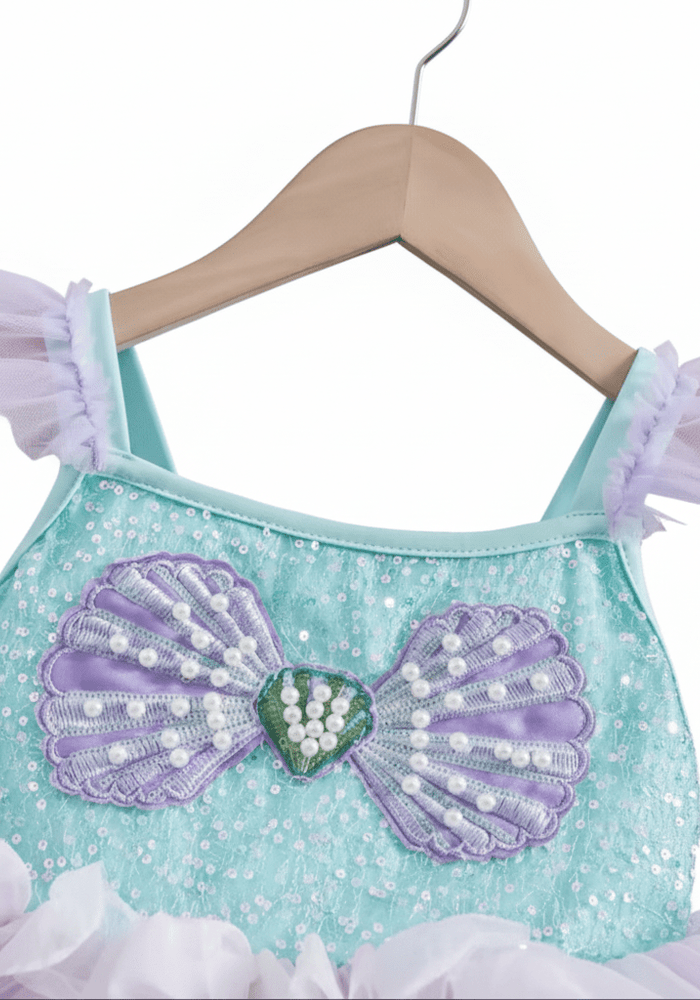 Rainbow Mermaid Luxe Princess Birthday Party Dress - Fox Baby & Co