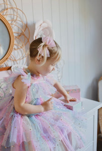 Enchanted Tulle Princess Tulle Birthday Dress Pink Rainbow - Fox Baby & Co
