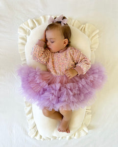 Little girl Halo Tutu Birthday Party Long Sleeve Dress - Lilac (pre order)