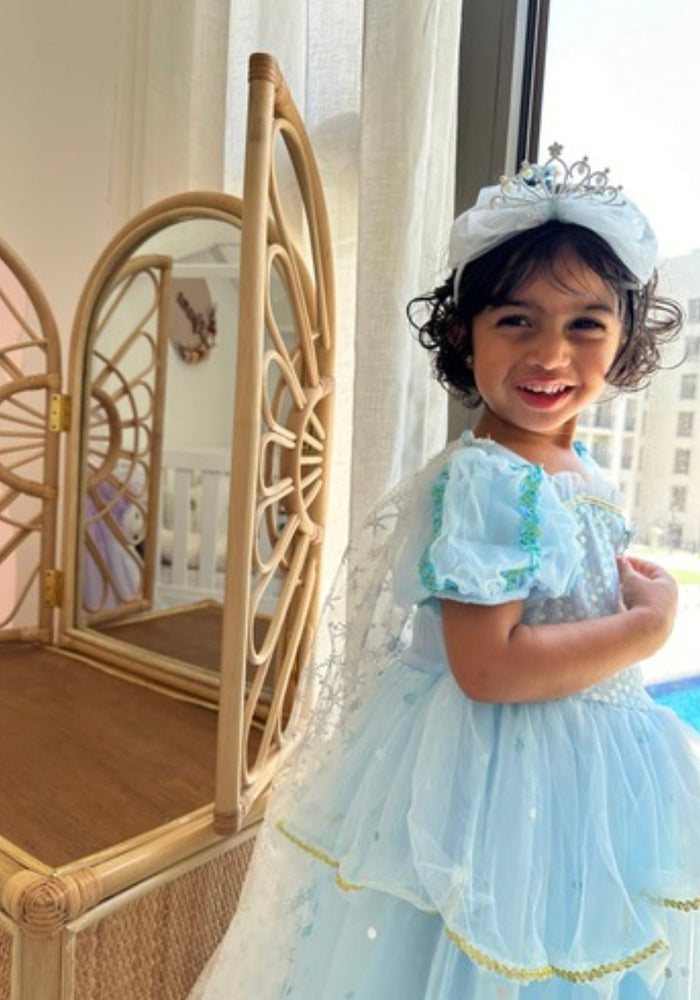 Snow Queen Princess Birthday Party Dress Costume with cape - Fox Baby & Co