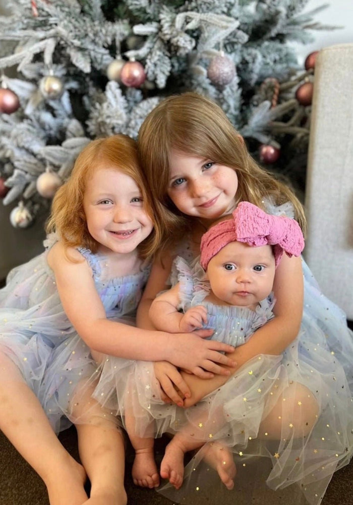 1st Birthday Kids little girls Arabella Tulle Fairy Birthday Dress - Blue - Fox Baby & Co