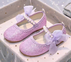 Little Bow Lilac Pearl Princess Birthday Girl Mary Jane Shoe (pre order) - Fox Baby & Co