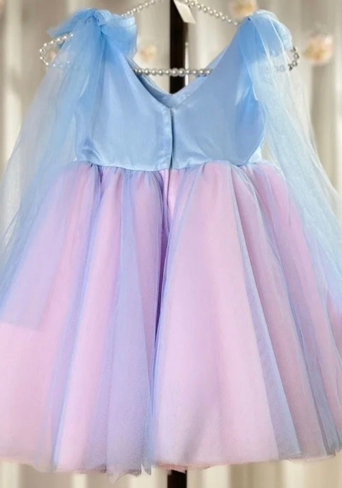 Mermaid Ocean Luxe Little Girls Tulle Dress - Blue - Fox Baby & Co