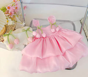 Spring Tulip Puff Frill Dress (pre order)