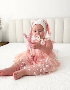 Baby Girl Easter Bunny Tulle Dress - Pink - Fox Baby & Co