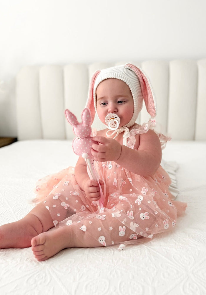 Baby Girl Easter Bunny Tulle Dress - Pink - Fox Baby & Co