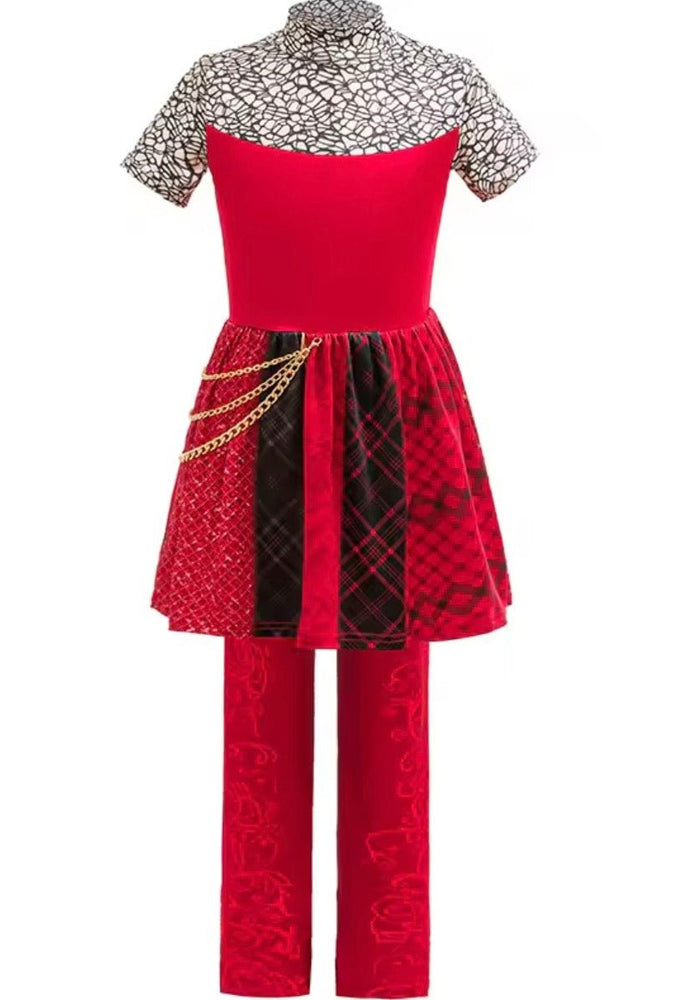 Descendants Inspired Princess Red Heart Girl Costume Set