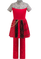 Load image into Gallery viewer, Descendants Inspired Princess Red Heart Girl Costume Set
