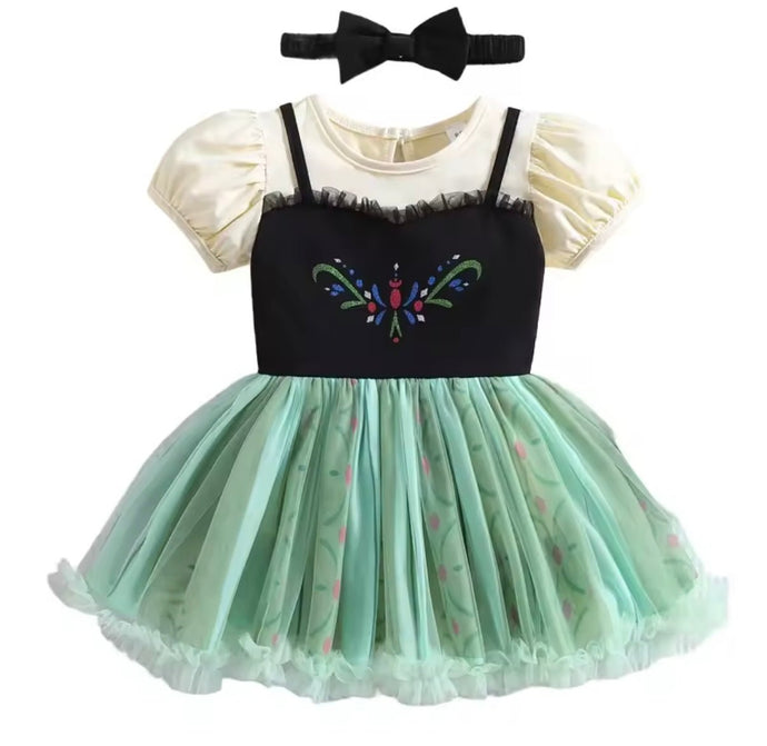 Baby Girls Anna Princess Tutu Tulle Romper with bow - Fox Baby & Co
