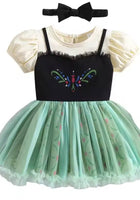 Load image into Gallery viewer, Baby Girls Anna Princess Tutu Tulle Romper with bow - Fox Baby &amp; Co
