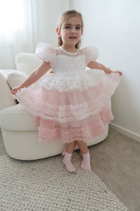 Kid little girl Fairytale Birthday Tulle Dress - Pink - Fox Baby & Co