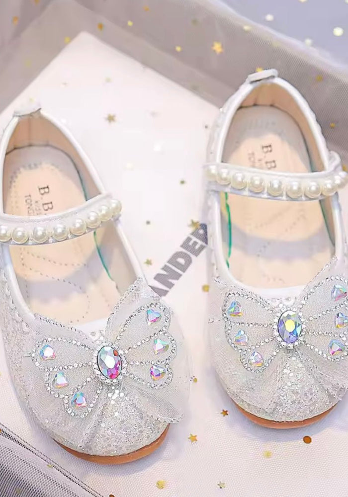 New Butterfly Sparkle Pearl Princess Birthday Girl Mary Jane Shoe (pre order) - Fox Baby & Co