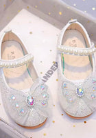 Load image into Gallery viewer, New Butterfly Sparkle Pearl Princess Birthday Girl Mary Jane Shoe (pre order)
