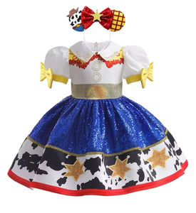 Jessie Cowgirl Princess Costume Dress & Headband (pre order) - Fox Baby & Co