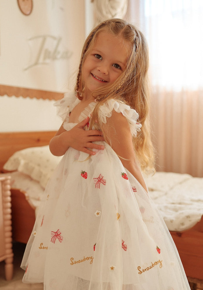 New Arabella Fairy Tulle Dress - Strawberry Cupcake - Fox Baby & Co