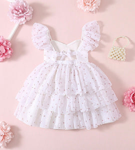 Kids little girls Rosie Floral Luxe Party Dress - White (pre order) - Fox Baby & Co