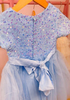 Load image into Gallery viewer, Pre order- Kid little girl Sapphire Sparkle Princess Birthday Dress
