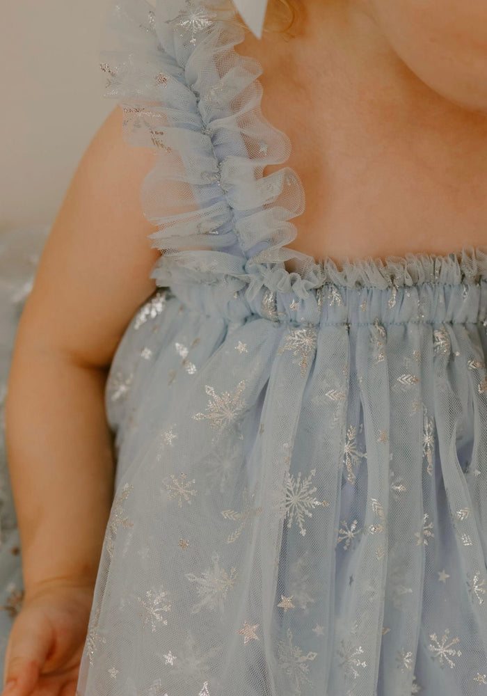 1st Birthday Kids little girls Elsa Tulle Fairy Birthday Dress - Blue - Fox Baby & Co