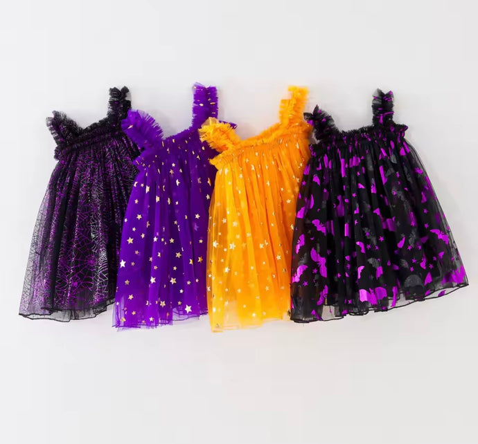 Little Girls Halloween Treat or TrickTulle Dress (pre order)