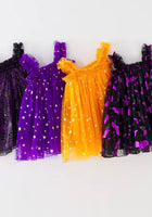 Load image into Gallery viewer, Little Girls Halloween Treat or TrickTulle Dress (pre order)
