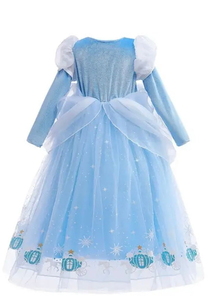 Enchanted Snow Princess Long Sleeve Birthday Party Dress Costume (Pre order) - Fox Baby & Co