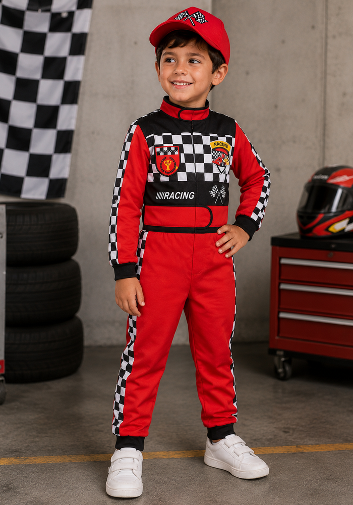 Race Car Driver Boy Costume Set
