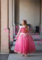 Load image into Gallery viewer, Aurora Pink Princess Long Sleeve Party Dress Costume - Fox Baby &amp; Co
