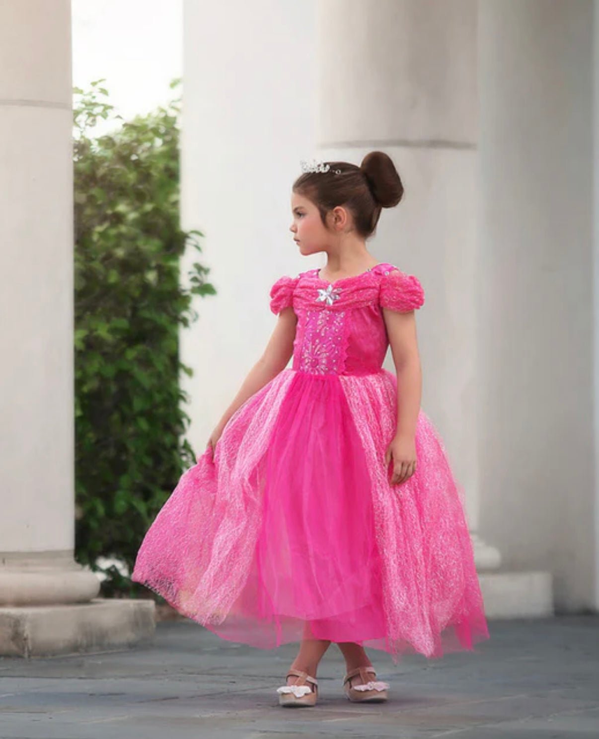 Classic Pink Aurora Princess Party Dress Costume - Fox Baby & Co