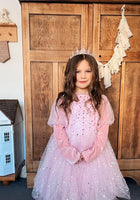 Load image into Gallery viewer, Aurora luxe Sparkle Princess Long Sleeve Party Dress - Pink - Fox Baby &amp; Co
