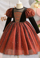 Load image into Gallery viewer, Witch Halloween Long Sleeve Long Sleeve Dress Costume with bag - Orange - Fox Baby &amp; Co
