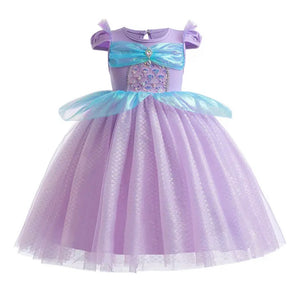 Mermaid Princess Purple Birthday Party Dress Costume (pre order)