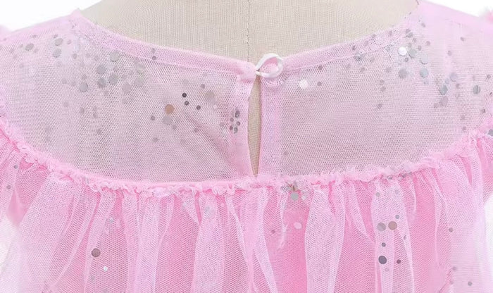 Pink Snowflake Princess Birthday Party Dress Costume with cape - Fox Baby & Co