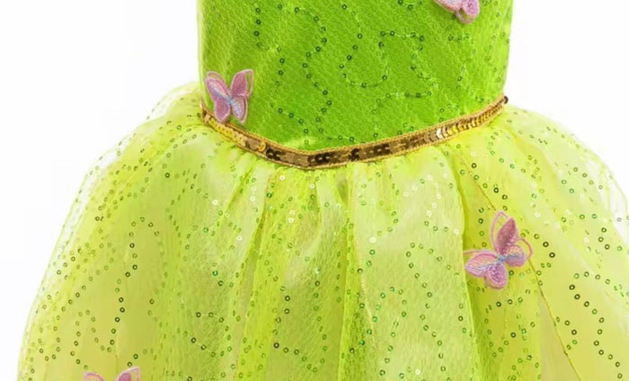 Enchanting Tinkerbell Luxe Fairy Princess Dress & matching Wings - Fox Baby & Co