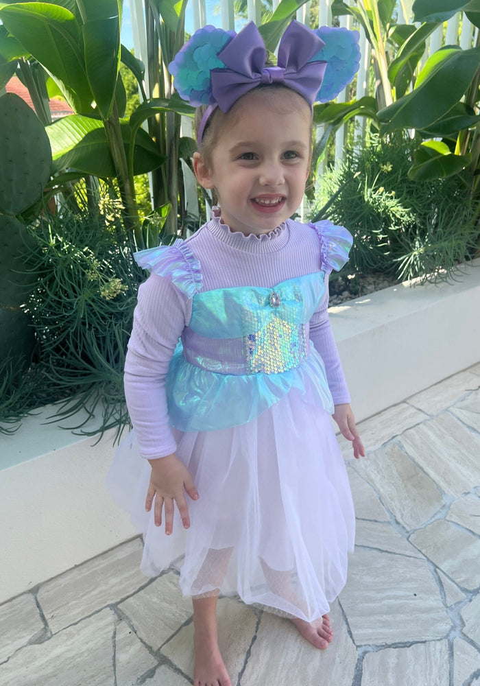 Mermaid Princess Birthday Long Sleeve Party Dress Costume - Fox Baby & Co