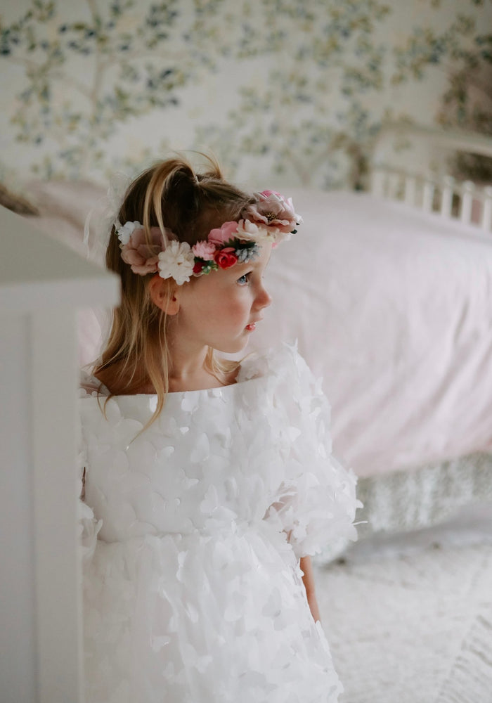 Vintage Floral Birthday Flower Crown - Fox Baby & Co