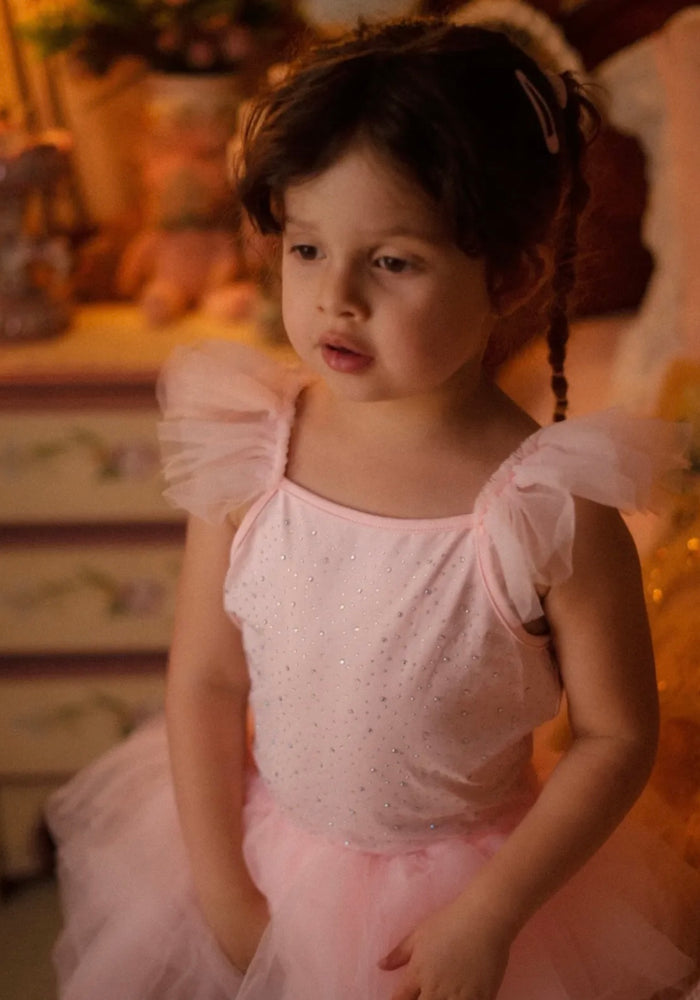 Luxe Ballerina Sparkle Tulle Tutu Leotard - Pink - Fox Baby & Co
