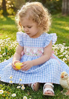 Load image into Gallery viewer, Easter Gingham Bow Dress - Blue - Fox Baby &amp; Co

