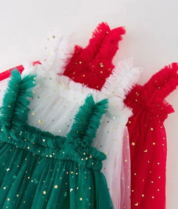 Little Girls Christmas Sparkle Tulle Dress (pre order) - Fox Baby & Co