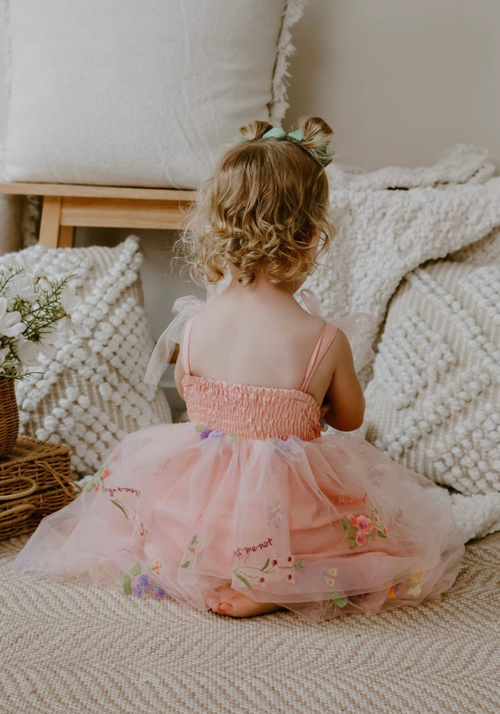 Birthday Tulle Frill Dress - Pink Floral - Fox Baby & Co