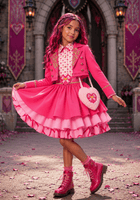 Load image into Gallery viewer, Descendants Inspired Princess Pink Girl Costume Set
