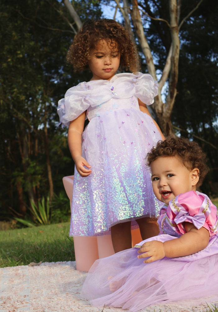 Mini Baby Rapunzel Luxe Princess Birthday Party Dress - Fox Baby & Co