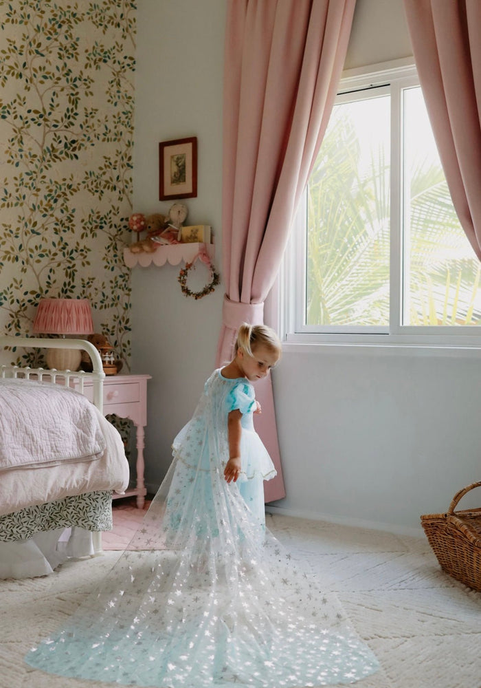 Snow Queen Princess Birthday Party Dress Costume with cape - Fox Baby & Co