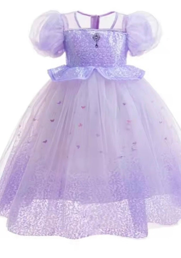 Rapunzel Butterfly Princess Party Puff Sleeve Dress Costume - Fox Baby & Co