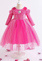 Load image into Gallery viewer, Pink Aurora Butterfly Long Sleeve Princess Party Dress Costume - Fox Baby &amp; Co
