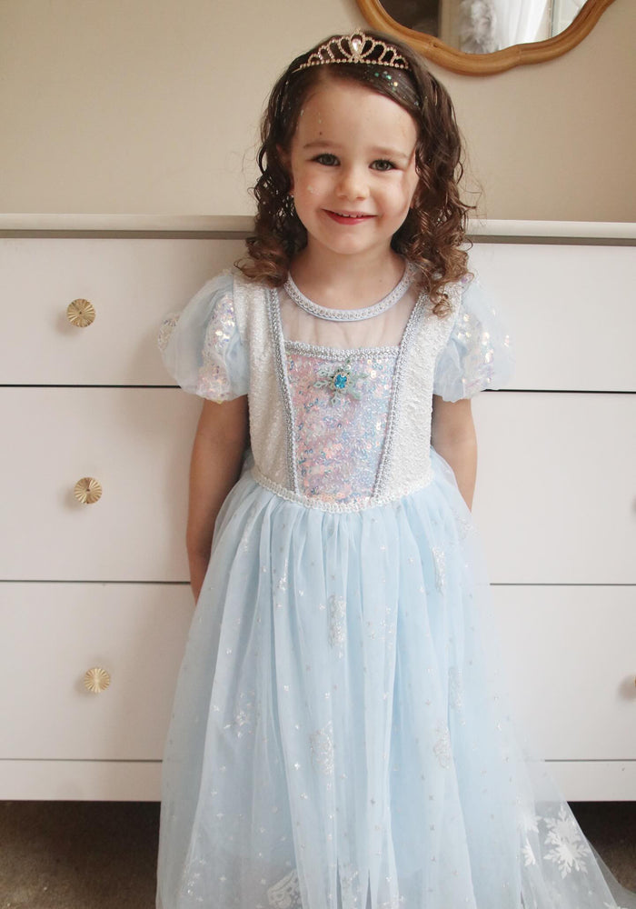 Sapphire Fairyfloss Princess Birthday Party Dress with cape - Fox Baby & Co