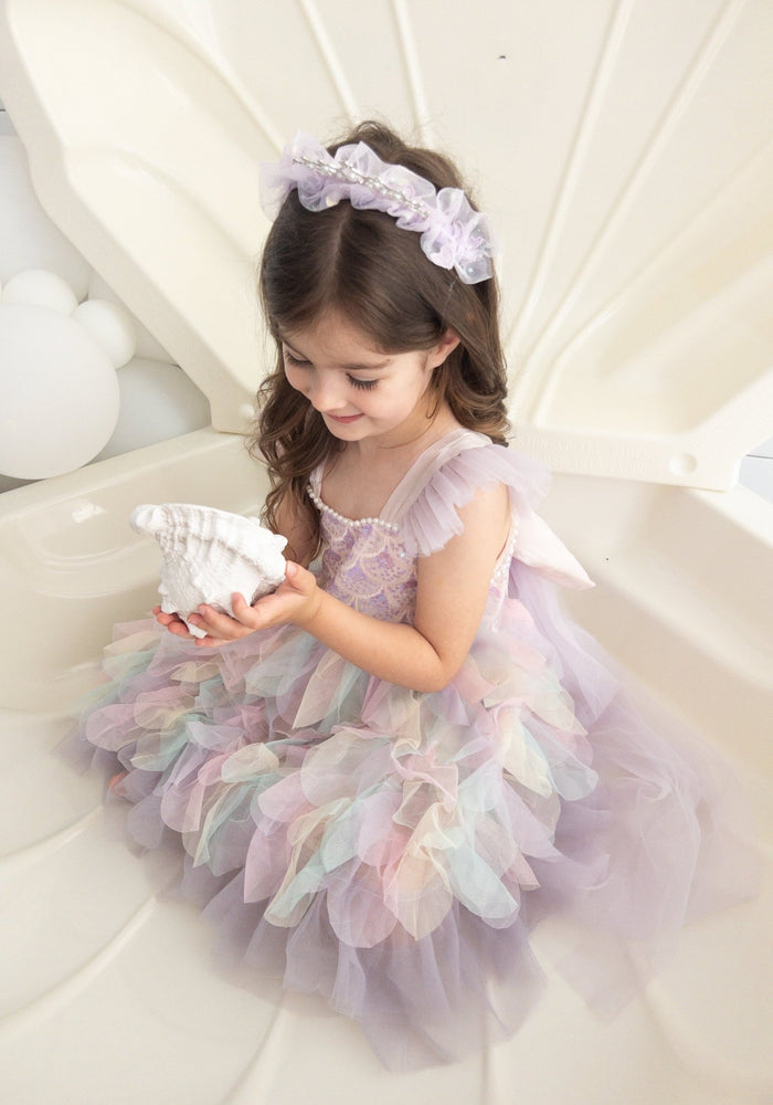 Mermaid Rainbow Bow Princess Party Dress - Fox Baby & Co